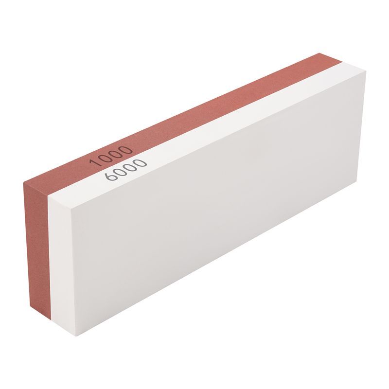 Knife Sharpening Stone Whetstone 1000 6000 - B84B 研ぎ石、砥石の粗さ1000/6000、2個1組、両面研ぎが可能なナイフ研ぎ器、滑り止めシリコンベースと角度ガイド付き。