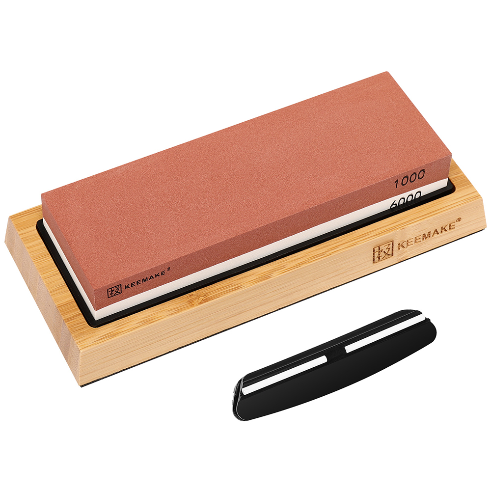 Knife Sharpening Stone Whetstone 1000 6000 - プロのナイフ研ぎ砥石研ぎ砥石研削砥石キッチンツール竹木ベース 1000 6000 グリット