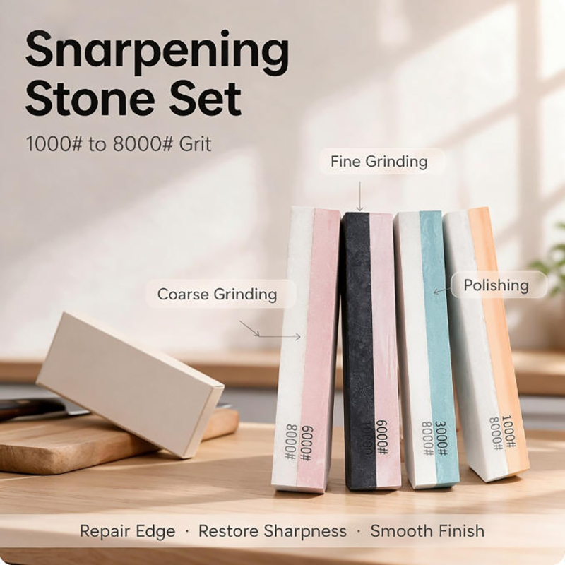 Knife Sharpening Stone Whetstone 1000 6000 - プロ仕様のナイフ研ぎ器、ナイフ研ぎ石、研磨砥石、白色コランダム、1000/3000/6000/10000番、多段階研ぎ石