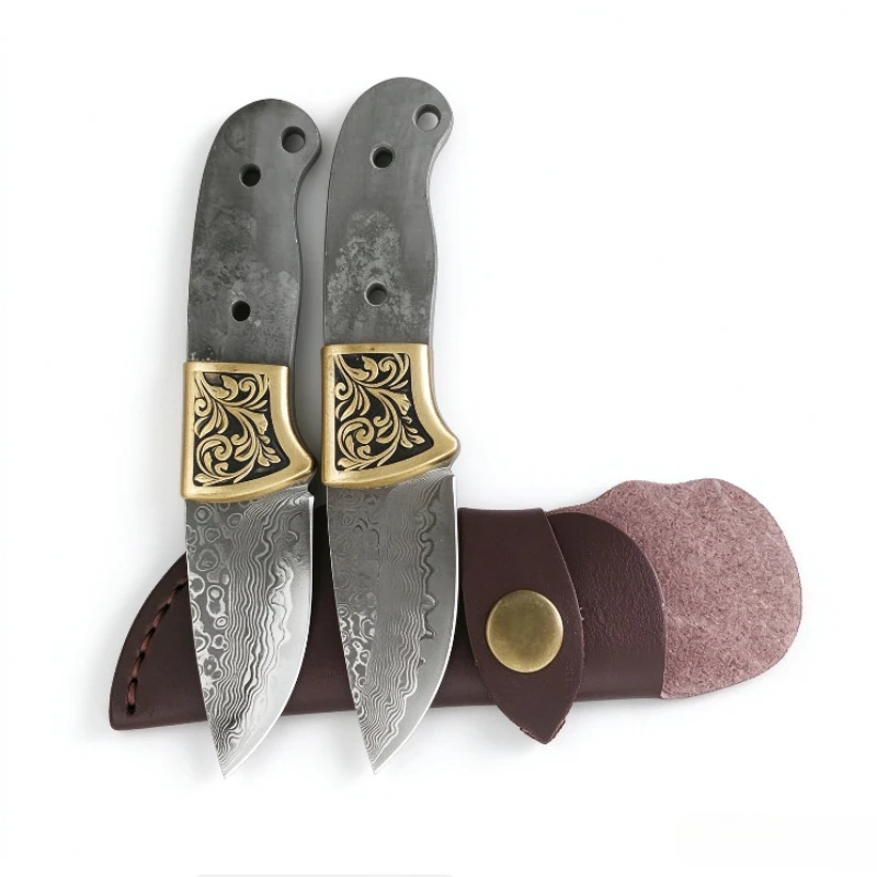 手鍛えのダマスカス鋼製茶刀の素地、直線的な半完成品の刃、家庭 - Knife Blade Blank Damascus Steel Forged のレビューと価格