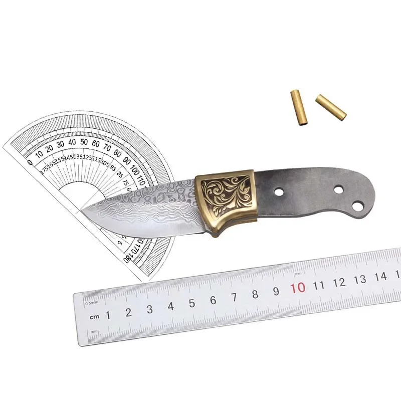 手鍛えのダマスカス鋼製茶刀の素地、直線的な半完成品の刃、家庭 - Knife Blade Blank Damascus Steel Forged のレビューと価格