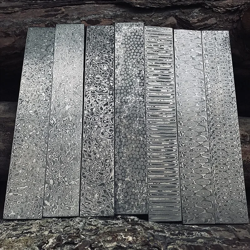 ダマスカス鋼鍛造原料ナイフ、空のパターン鋼ストリップ、DIY - Knife Blade Blank Damascus Steel Forged のレビューと価格