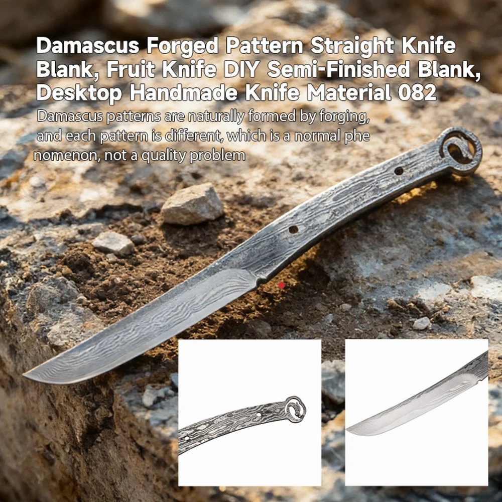 高級手鍛えダマスカス鋼製、研ぎ済みのストレートブレード（未加 - Knife Blade Blank Damascus Steel Forged のレビューと価格