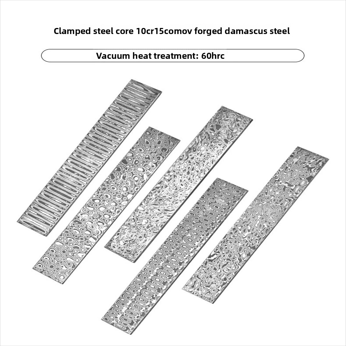 長さ50cmの手鍛造ダマスカス鋼ブランク、硬化ステンレス鋼製 - Knife Blade Blank Damascus Steel Forged のレビューと価格