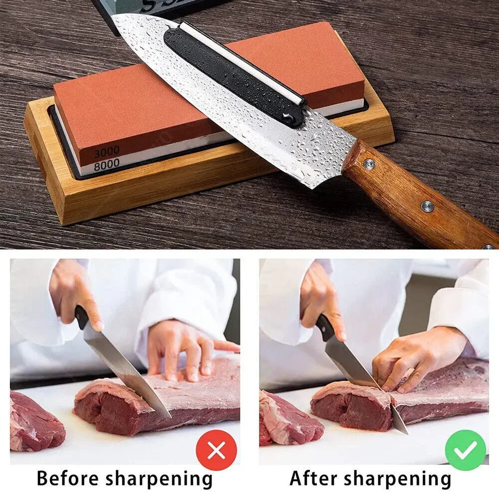 WXCOOナイフ研ぎ石セット デュアルグリット砥石 400/ - Knife Sharpening Stone Whetstone 1000 6000 のレビューと価格