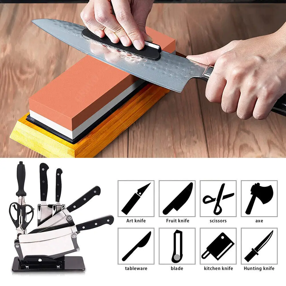 WXCOOナイフ研ぎ石セット デュアルグリット砥石 400/ - Knife Sharpening Stone Whetstone 1000 6000 のレビューと価格