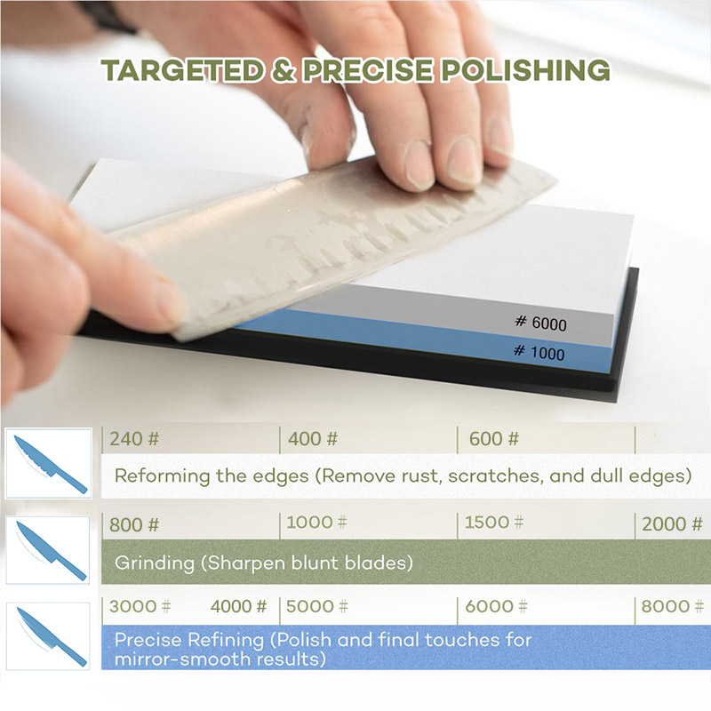 ナイフ研ぎ砥石プロ研ぎ石砥石オイルストーンホーニングツール  - Knife Sharpening Stone Whetstone 1000 6000 のレビューと価格