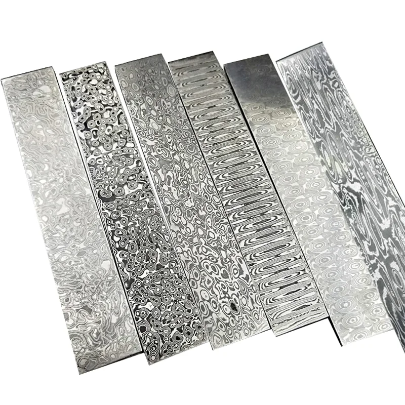 15x2.5x0.3cm ダマスカス鋼ブランクパターン鍛造ナ - Knife Blade Blank Damascus Steel Forged のレビューと価格