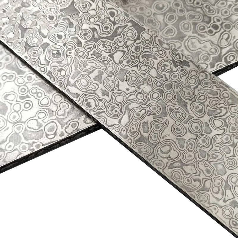 15x2.5x0.3cm ダマスカス鋼ブランクパターン鍛造ナ - Knife Blade Blank Damascus Steel Forged のレビューと価格