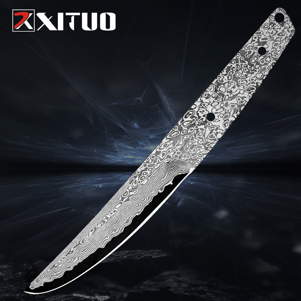 手動鍛造ダマスカス鋼、空の刃、ユーティリティナイフ、熱処理さ - Knife Blade Blank Damascus Steel Forged のレビューと価格